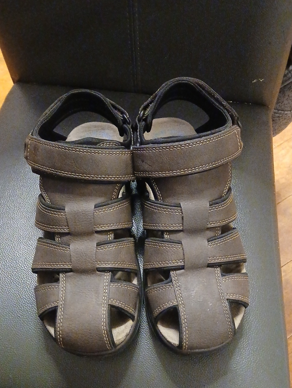 Men's Brown Leather Fisherman Sandals - Comfortable Casual Straps
